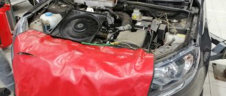 Лада Гранта с открытым копотом