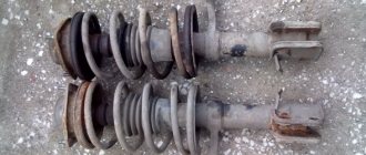 Передние стойки ваз 2110